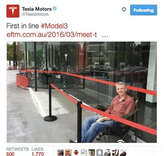 特斯拉正式發布Model 3：全球粉絲瘋了！