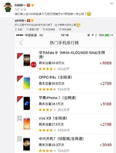 錘粉建議每人出100元把錘子手機(jī)刷榜第一 羅永浩：千萬(wàn)別！