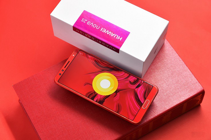華為nova2s全面屏手機相思紅版圖賞 紅的漂亮！