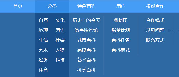 html 仿百度百科導航下拉菜單功能實例代碼介紹
